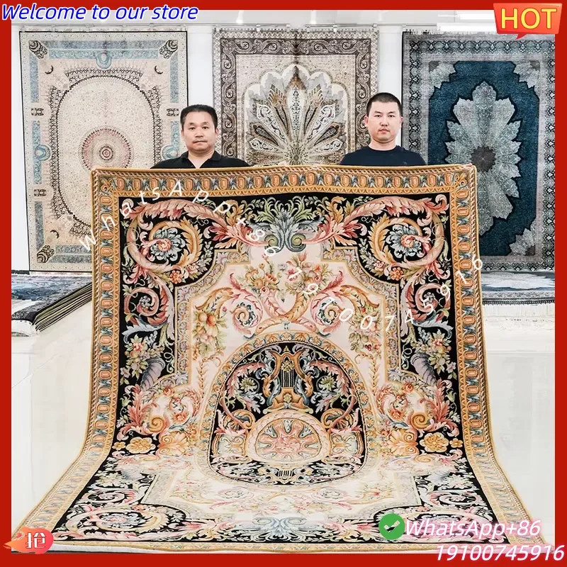 Фото Ковер ручной работы YILONG в европейском стиле, 186x274 см, из шерсти, с сертификатом CE, ковер Savonnerie ручной вязки №2