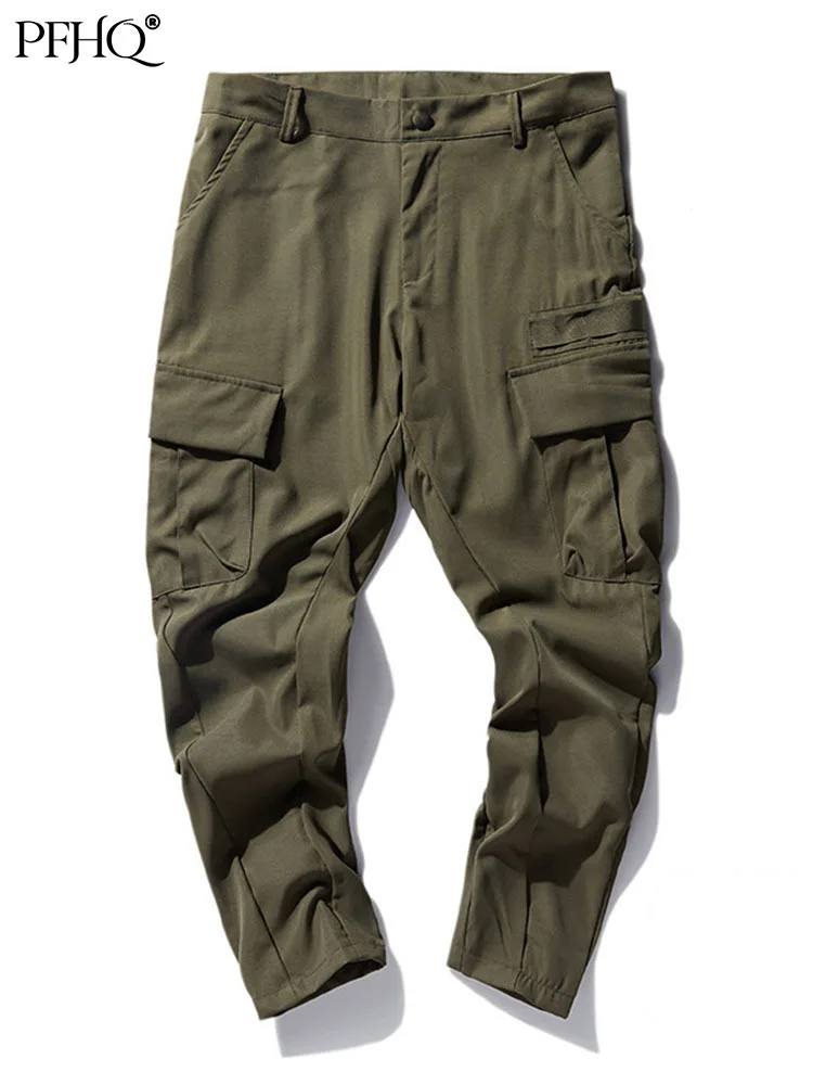 

PFHQ Autumn Summer 2022 New Slim Fit Leggy Casual Pants Work Men's Fashion Functional Overalls Streetwear Cargo Trousers 21Q1705