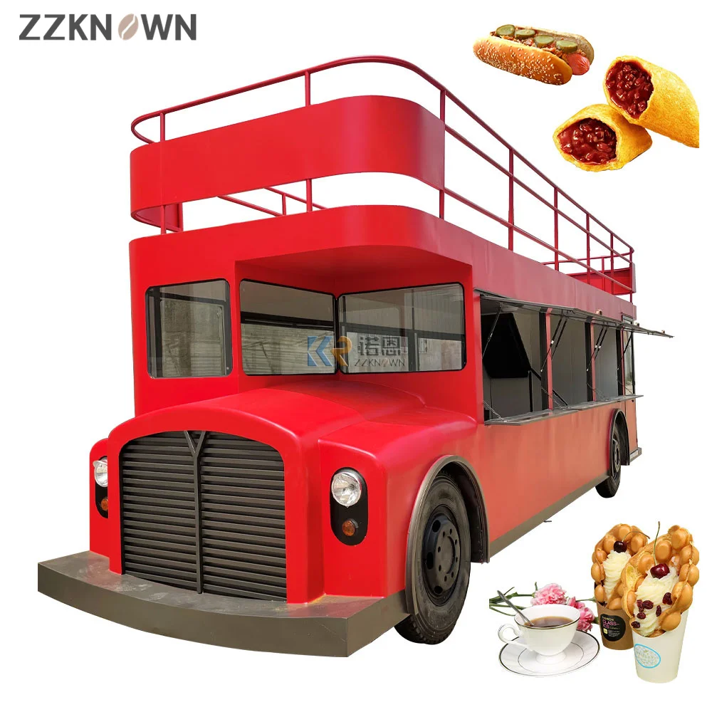 

Double Decker Open Top Bus for Sell Food Ice Cream Hot Dog Food Truck Mobile Beer Bar Luxury for Sale