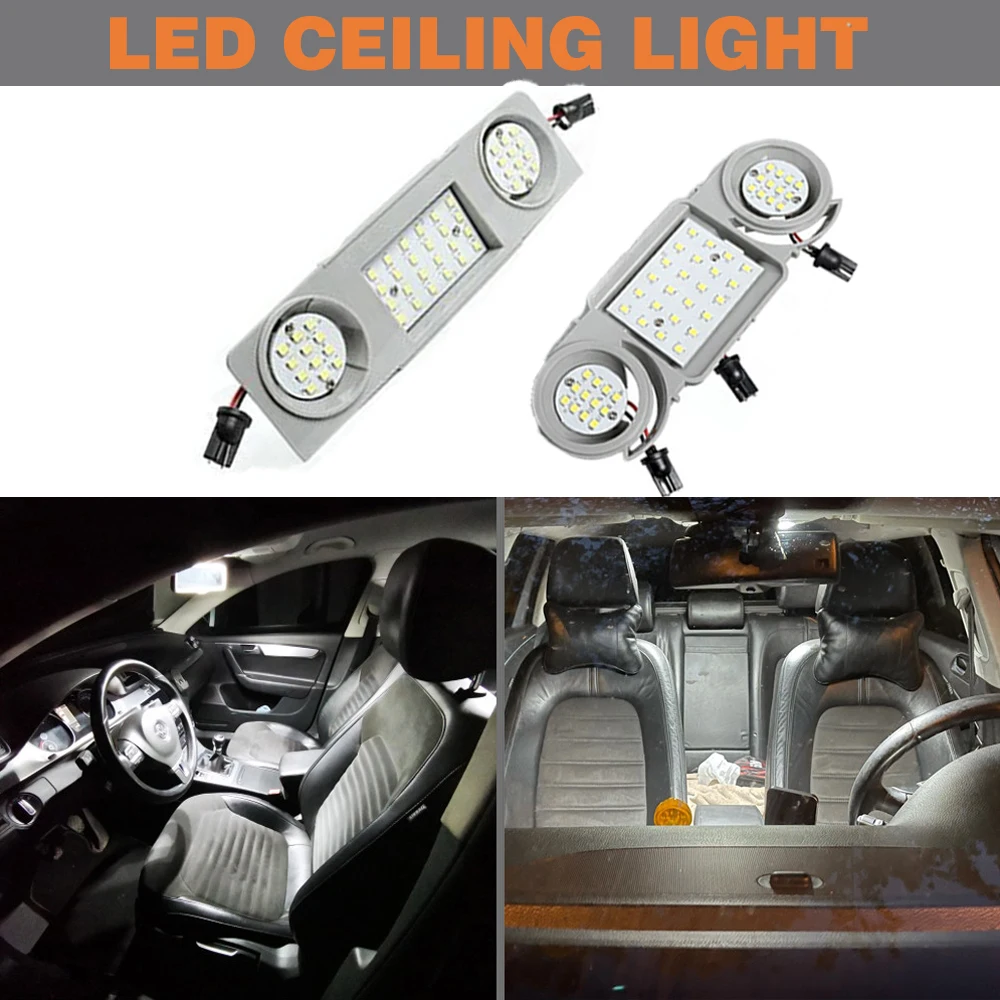 

LED Car Interior Dome Light Roof Reading Lamps For VW Passat B6 B7 CC Golf 4 5 6 Plus Jetta Tiguan Touran Scirocco Sharan Beetle