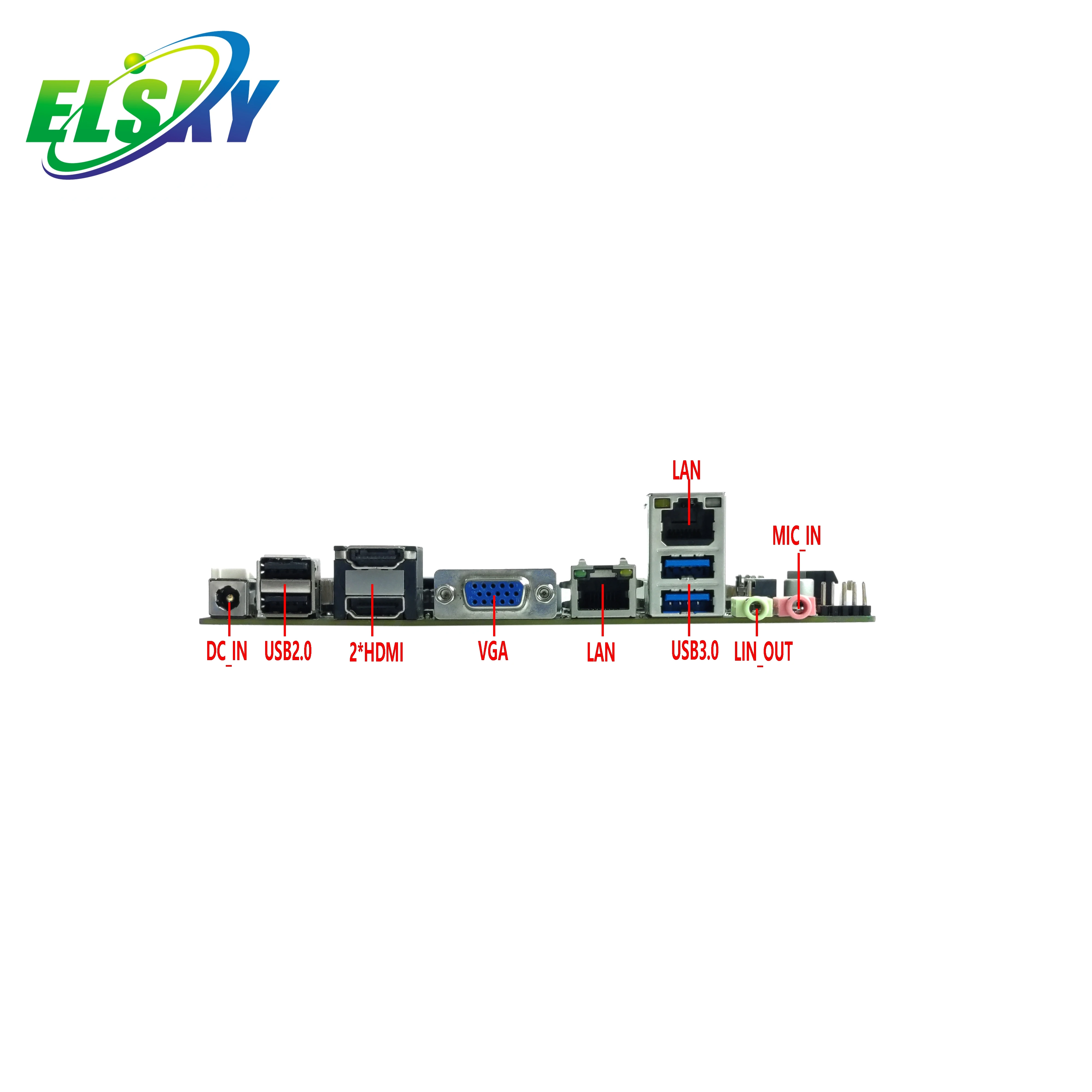 Фото Материнская плата ELSKY Mini-ITX LGA 1155 с тонким кулером QM8000 для настольных ПК, H81 Haswell, с процессором Intel Core i5-4430U 4-го поколения, DDR3, поддержка 4K-дисплеев №3