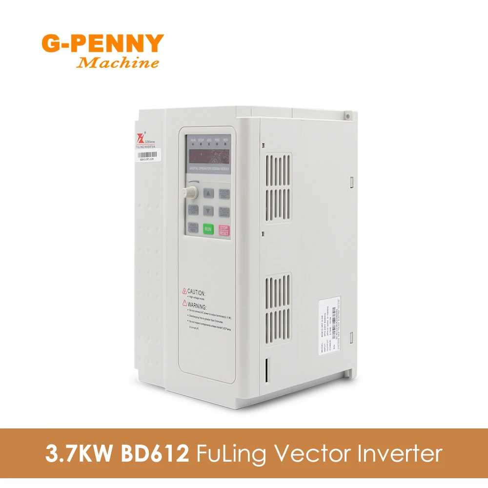 

FULING Inverter VFD 3.7KW 220V/380V Variable Frequency Drive for spindle motor speed control 1000Hz 3-phase output 7A Current