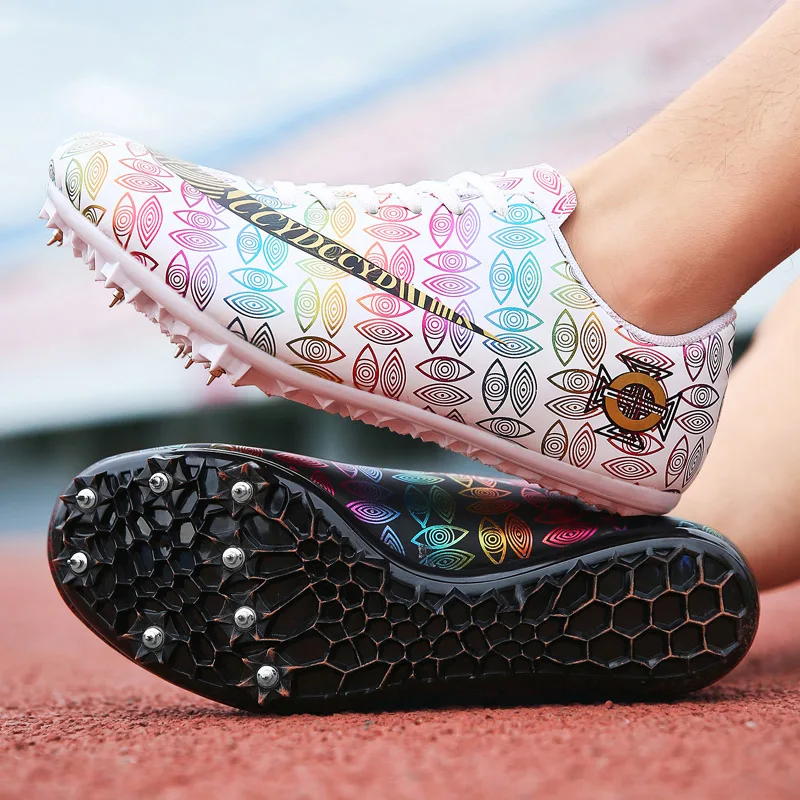 34-46 Track and Field Shoes Outdoor Training Track and Field Shoes Men High Jump Shoes Student Sports Running Shoes Plus Size