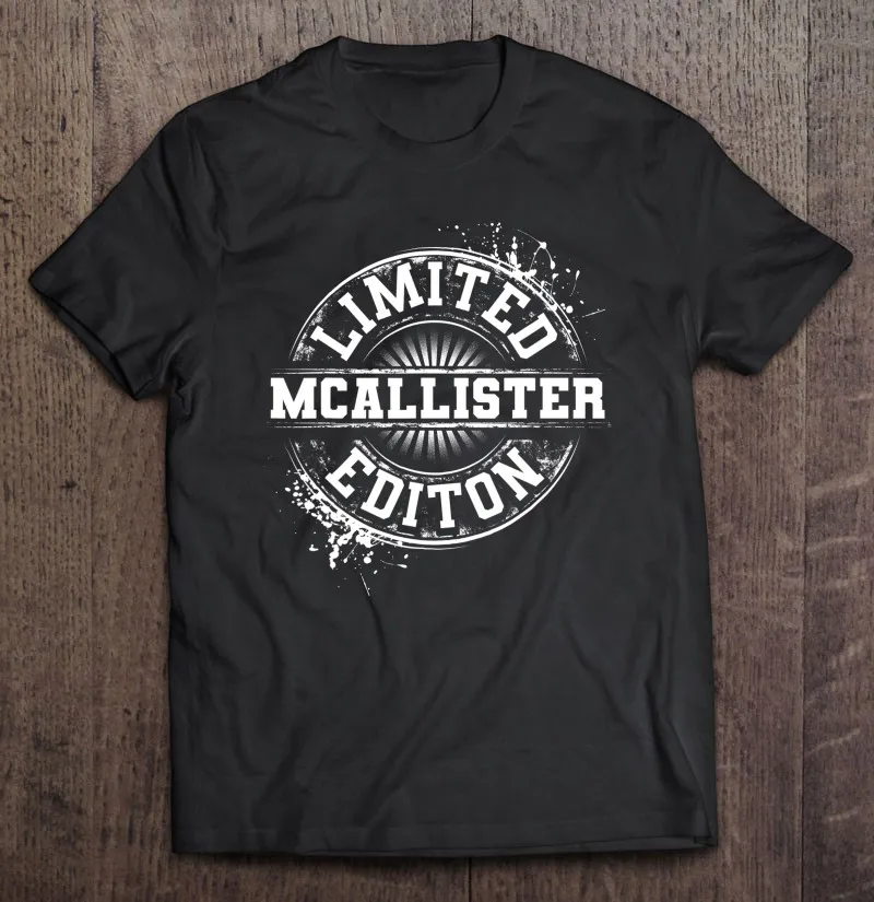 

Забавная Мужская футболка Mcallister с фамилией семейным деревом, подарок на день рождения, футболка для мужчин, одежда для мужчин, манга, Мужска...