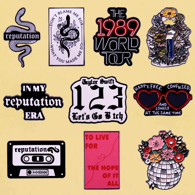 Творческий музыкальный альбом с логотипом мультяшный металлический значок