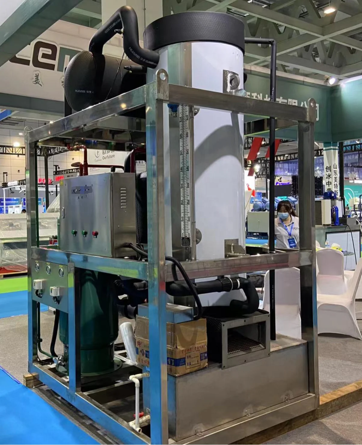 Трубчатый льдогенератор 1 тонна 3 тонны 5 10 20 50 самая низкая цена 5-трубчатый 2