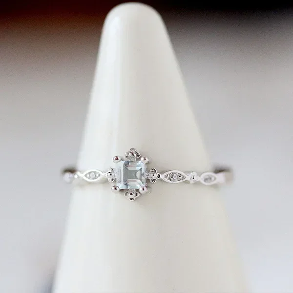 Фото DIWENFU 925, серебряное кольцо с натуральным синим топазом для женщин, Anillos, свадебный драгоценный камень, синий Bizuteria Bague, настоящий сапфир, коробка для колец для ювелирных изделий №2