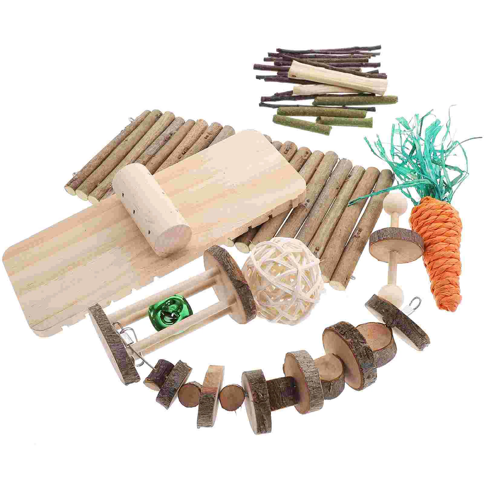 

Guinea Accessories Chinchilla Cage Toy Interesting Rabbit Chew Teeth Care Wooden Accessories Small Pet Playthings