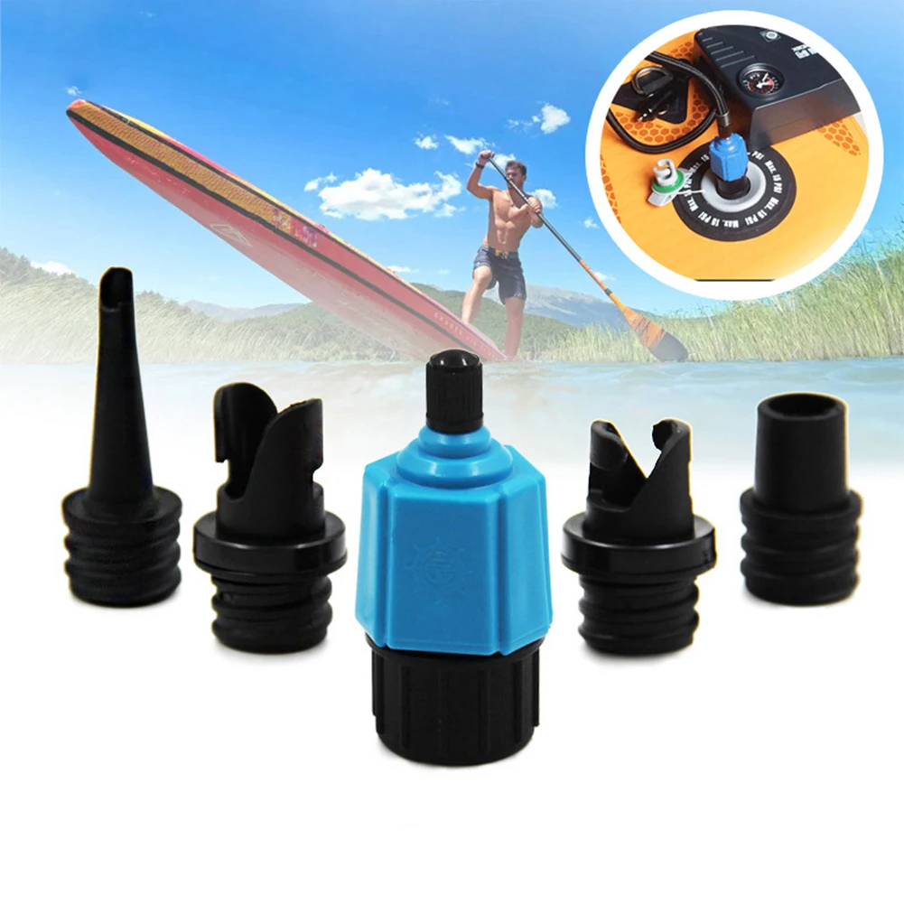 

Durable Sup Air Pump Adapter Inflatable Paddle Rubber Boat Kayak Air Valve Adaptor Tire Compressor Converter 4 Nozzle
