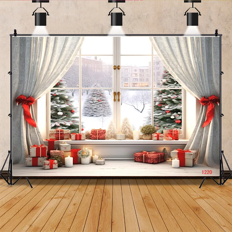 

SHUOZHIKE Christmas Day Decoration Candy Family Portrait Photography Backdrops Flying Snowflake Studio Background Prop WW-23