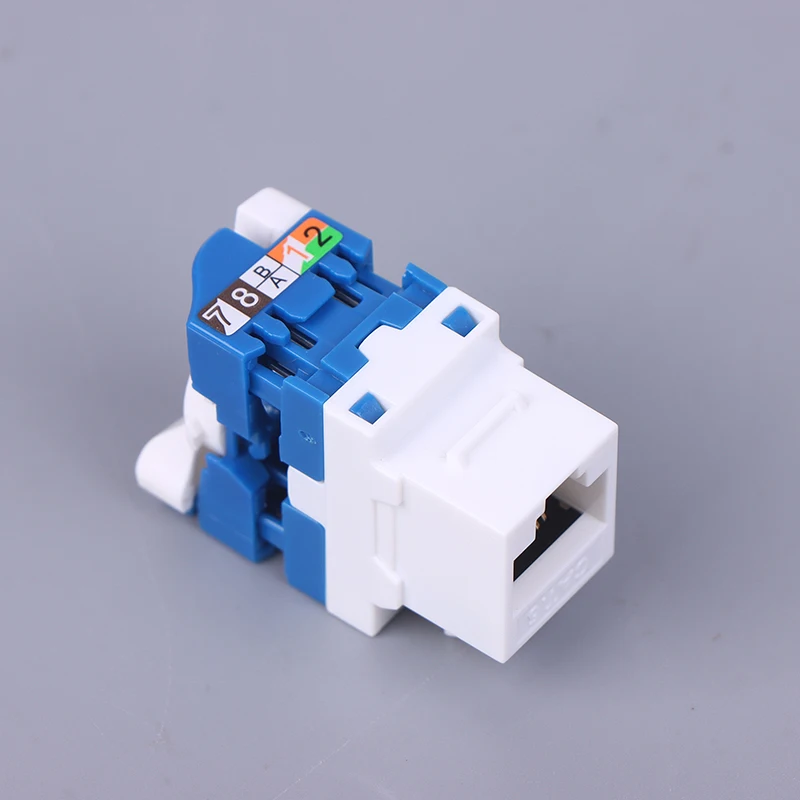 Фото Whirling Wire CAT6 RJ45 Вставка локальной сети без инструментов Keystone Разъем модуля Ethernet Gigabit UTP Разъем Ineternet без инструментов №4