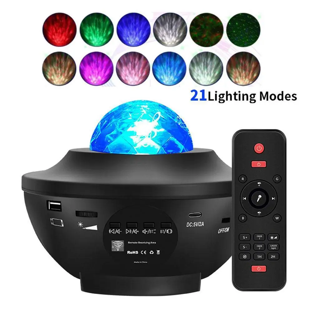 

Проектор носветильник света Tuya с Wi-Fi, Цветной RGB-светильник Тор со звездным небом и Bluetooth-динамиком, совместим с приложением Alexa Smart Life