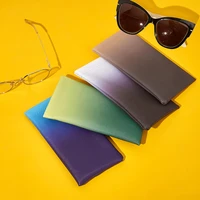 2022 new pvc sunglasses storage bag gradient cross stripe glasses pouch ribbon mirror cloth eyewear accessories forunix