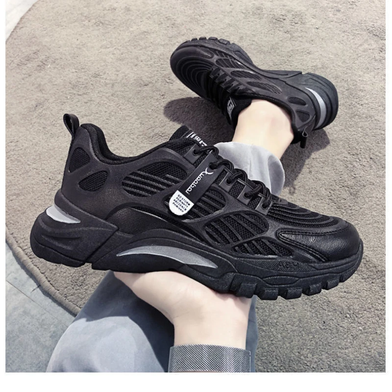 

Spring summer autumn new men's leather sneakers Fashion comfortable casual men's shoes outdoor non-slip running shoes