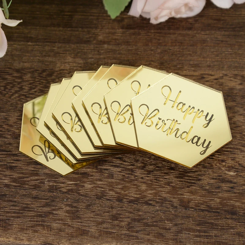 

Золотые акриловые топперы для торта ZQNYCY