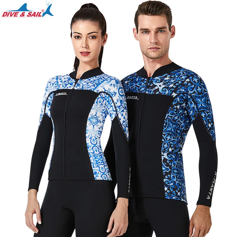 

DIVE&Sail wetsuit jacket women men's 3mm neoprene for cold water swimming
