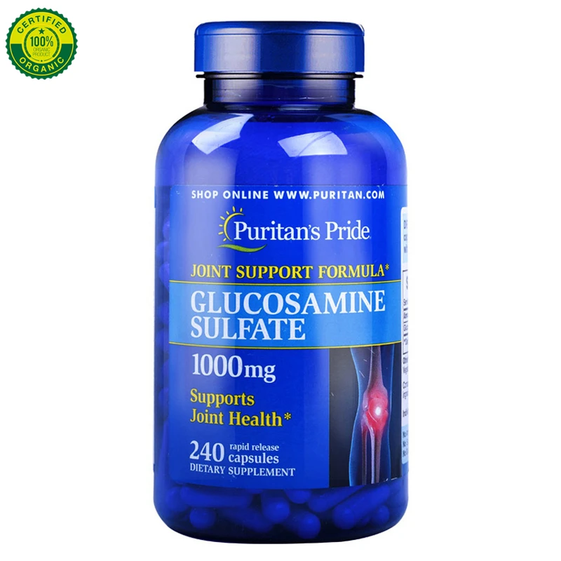 

US Puritan's Pride Glucosamine Sulfate Chondroitin 240 Capsules Bone Strength Glucosamine Sulfate Bone Strength