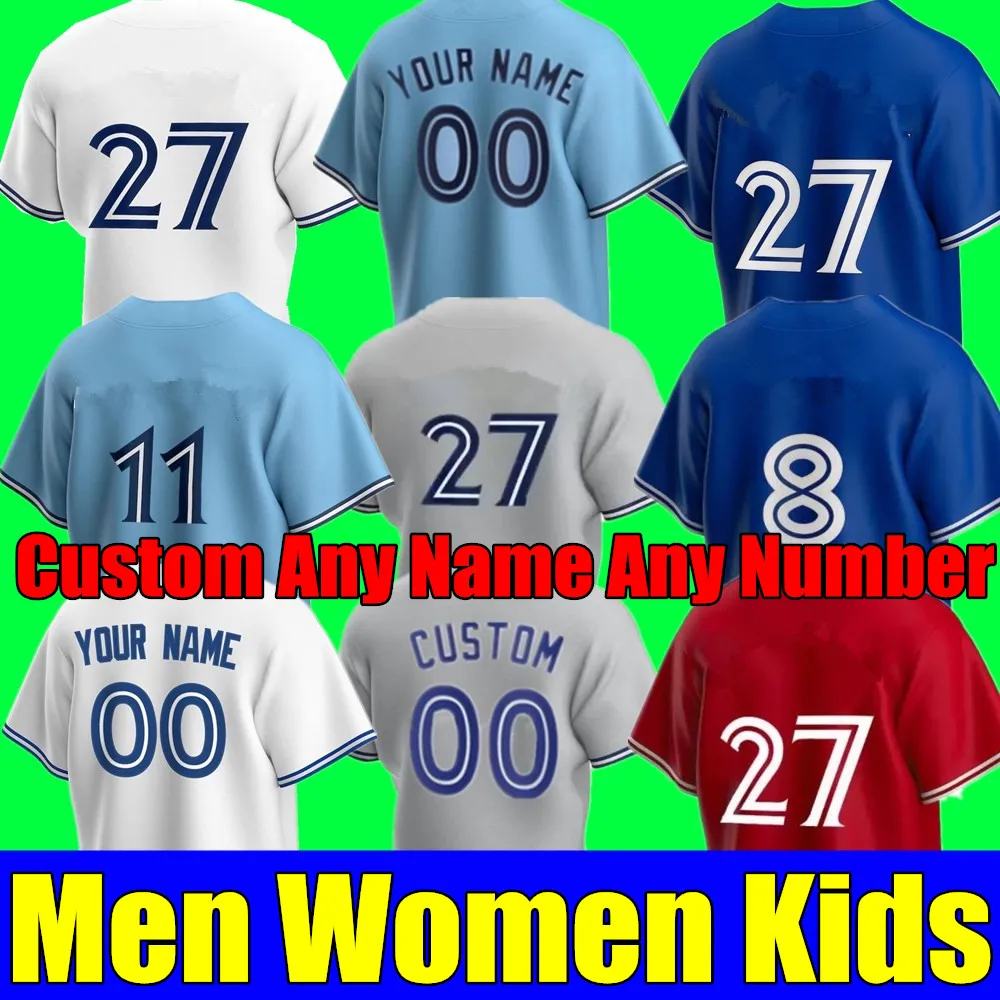 

2022 New Custom Any Name Men Women Youth Kids Baseball Jersey Vladimir Guerrero Jr. Bo Bichette Stitched T Shirt