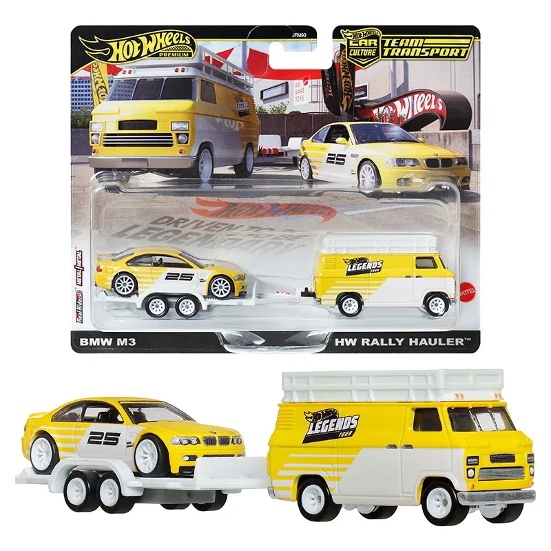 Фото Оригинальный автомобиль Hot Wheels Team Transport, литая под давлением модель автомобиля 1/64 carro 2001, BMW M3 GTR Porsche 718 Datsun Audi R8 Nissan sileighty AMC №2