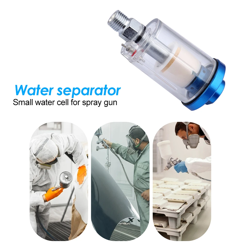 

High Pressure 1/4 inch Water Oil Separator Inline Air Hose Filter Moisture Trap for Compressor Spray Paint Accessories
