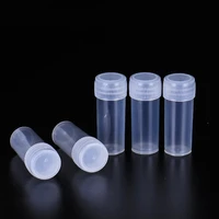 100pcs 5ml plastic test tubes vials sample container powder craft screw cap bottles for office school chemistry supplies
