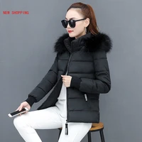 2021 new fashion winter parkas women jacket fur collar hooded basic coat thicken female jacket warm cotton padded outwear xl