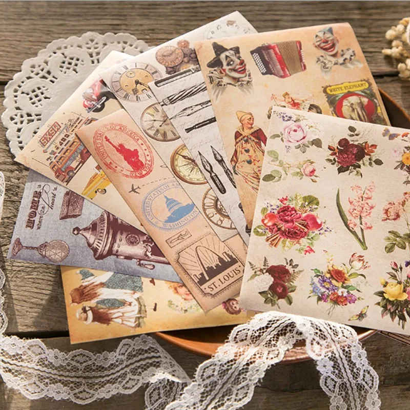 

free shipping 20pack Retro hand account sticker series diary planner cut DIY sticker decoration stickers mobile phone decoration