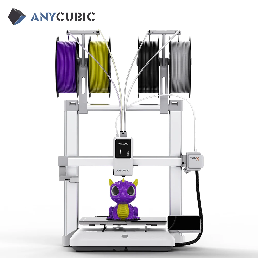Фото 3D-принтер ANYCUBIC Kobra X: в 2 раза быстрее, экономия филамента, автоматическое выравнивание, максимальная скорость печати 600 мм/с, для мягких и твердых материалов, многоцветная печать №1