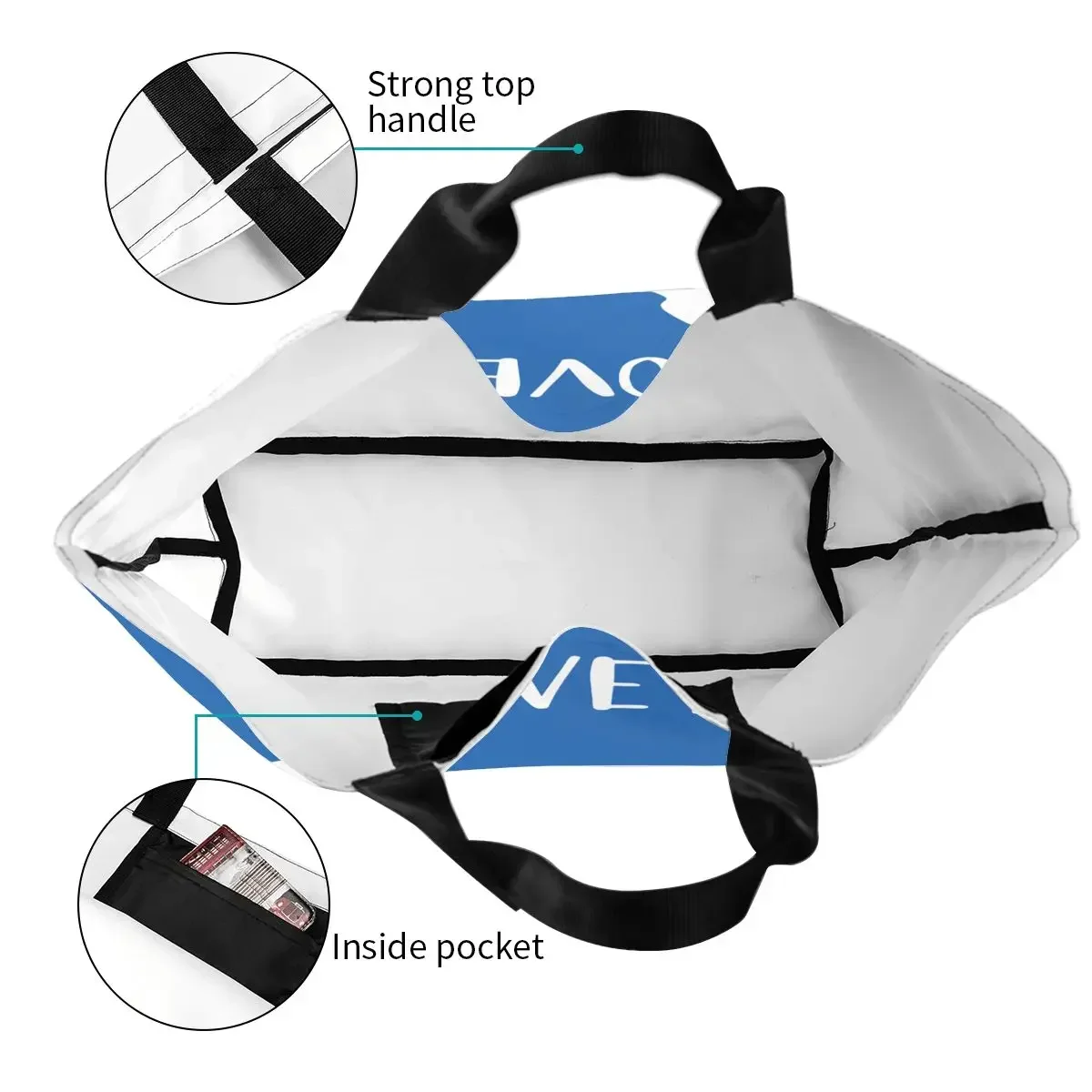 Сумка для покупок из ткани с принтом I Love My Little Weiner