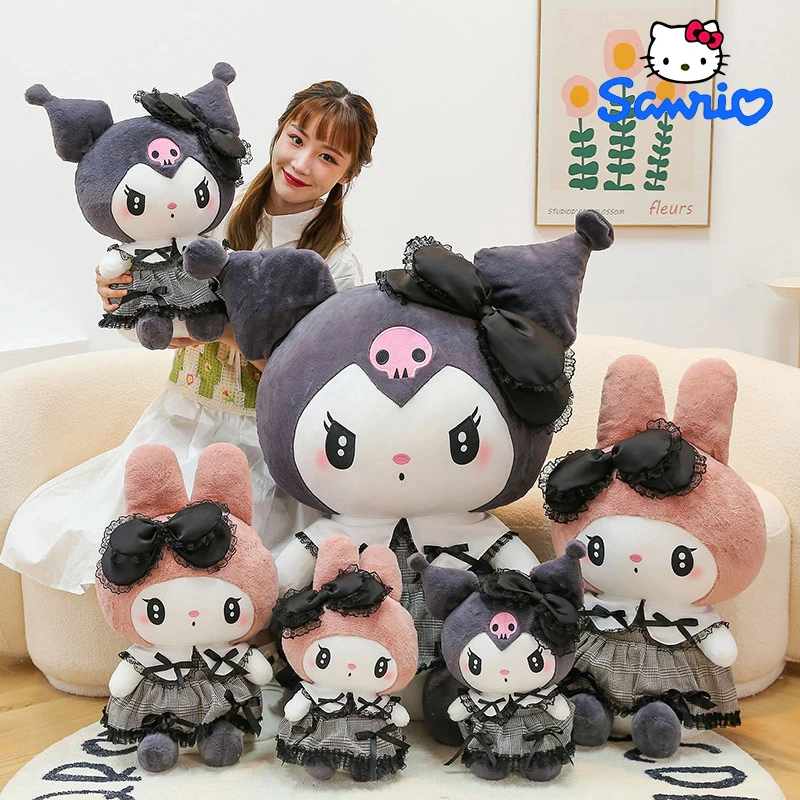 

35-100 см Kawaii Sanrio японское мультяшное девичье сердце Темный куроми Милые Плюшевые игрушки Мягкая кукла игрушки для детей Подарки