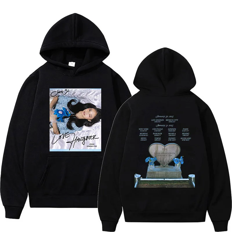 JENNIE Dominic Fike Love Hangover толстовки Tour 2025 пуловеры мужская одежда модные хип-хоп унисекс