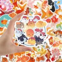 103050pcs cartoon cute goldfish stickers for childrens toys luggage laptop ipad skateboard journal phone stickers wholesale