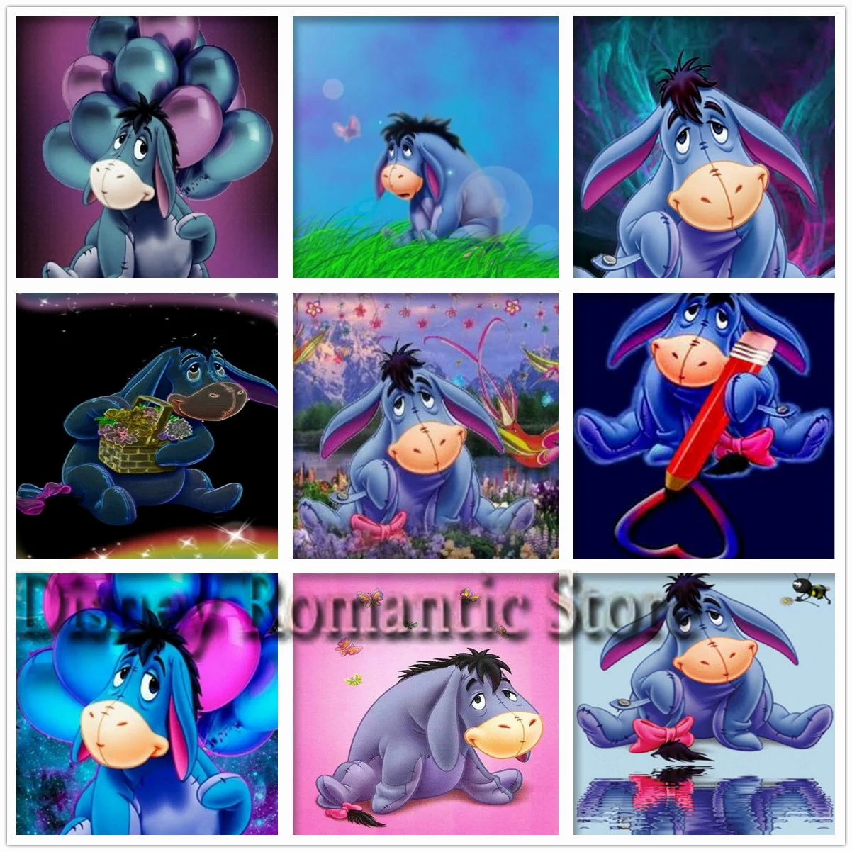 

Алмазная живопись 5D «сделай сам», диснеевские мультфильмы, Ослик айяр, животные, полная Алмазная мозаика, набор для ручной вышивки, украшени...