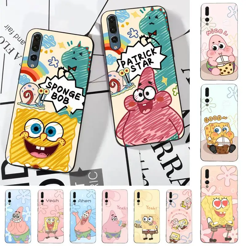 

BANDAI SpongeBob Phone Case for Huawei P30 40 20 10 8 9 lite pro plus Psmart2019