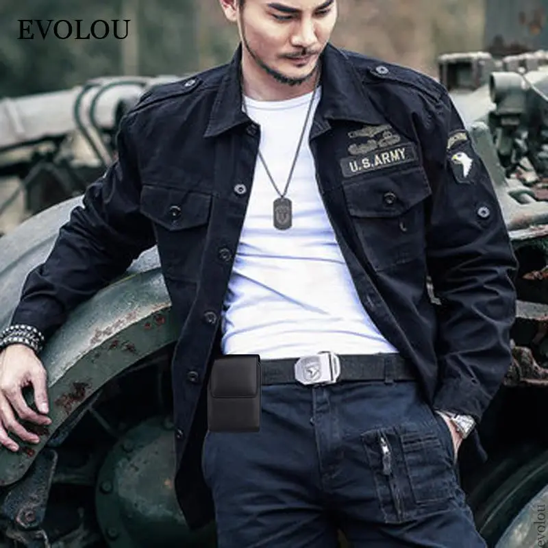 Чехол с зажимом для ремня Microsoft Surface Duo 2 деловая Кожаная флип-сумка на пояс чехол