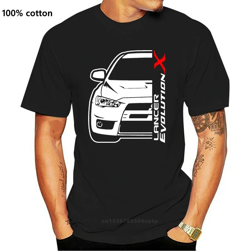 Футболка Jdm Evo Evolution X мужская с забавным принтом тенниска круглым вырезом и
