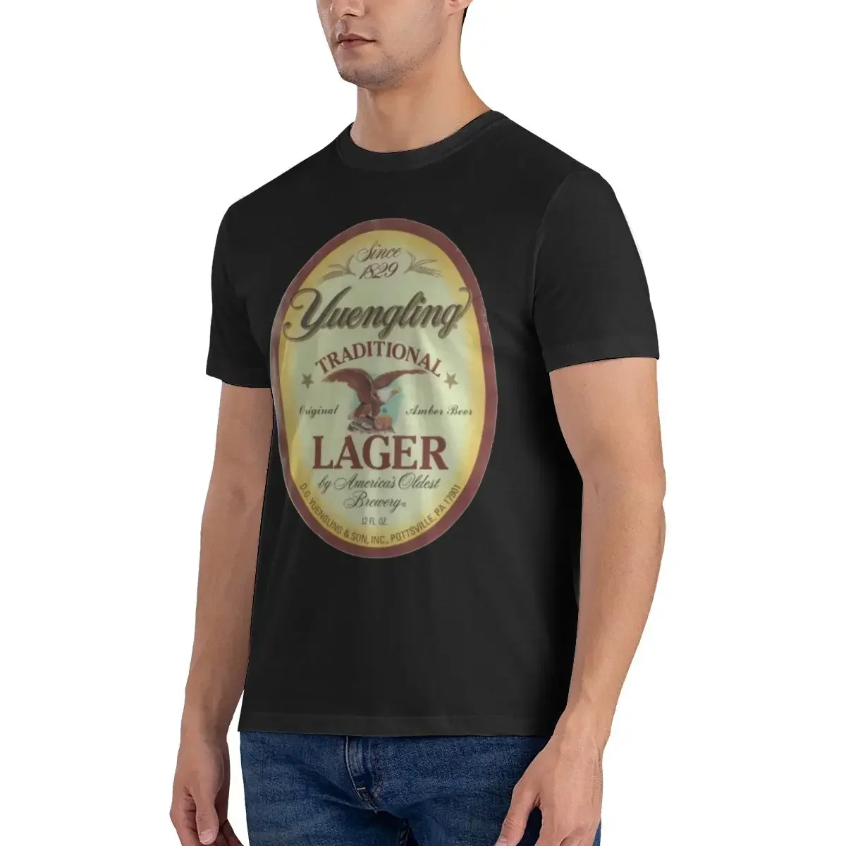 Мужская классическая хлопковая футболка унисекс Yuengling для мужчин и женщин