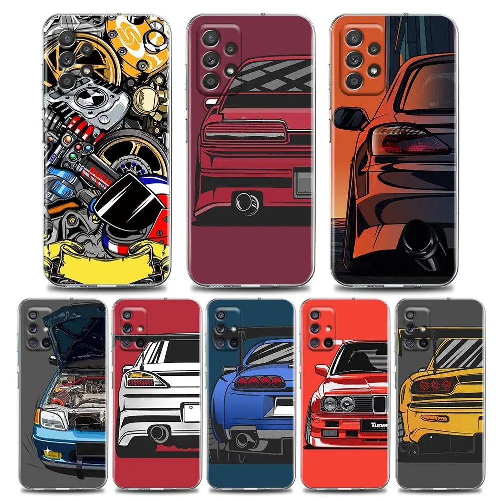 

Sports Car Cartoon Phone Case for Samsung A01 A11 A12 A13 A22 A23 A31 A32 A41 A51 A52 A53 A71 A72 A73 4G 5G TPU Case