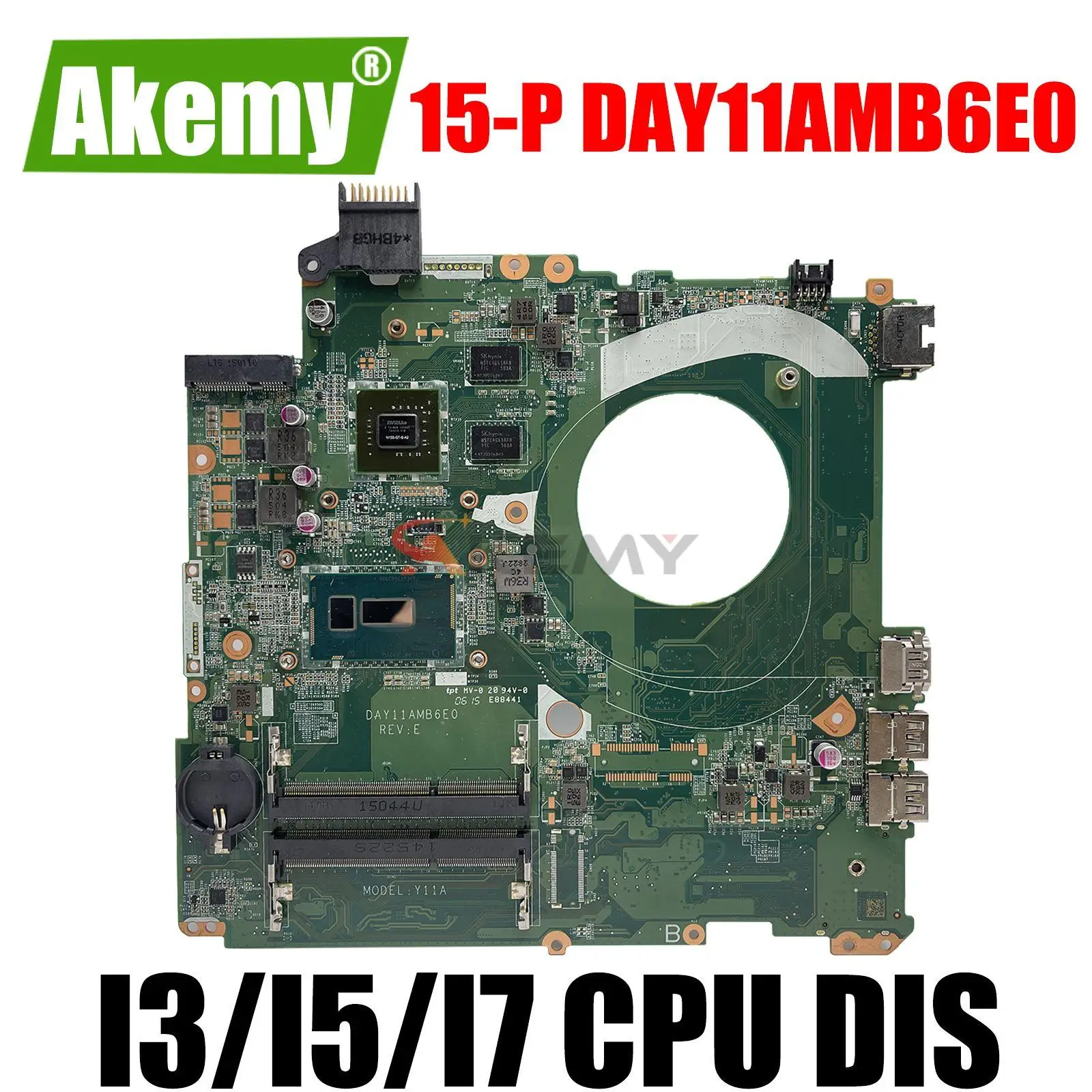 

For HP Pavillion 15-P Laptop motherboard Mainboard DAY11AMB6E0 i3 i5 i7 CPU DDR3 774772-001 763588-001 766472-001 794986-501