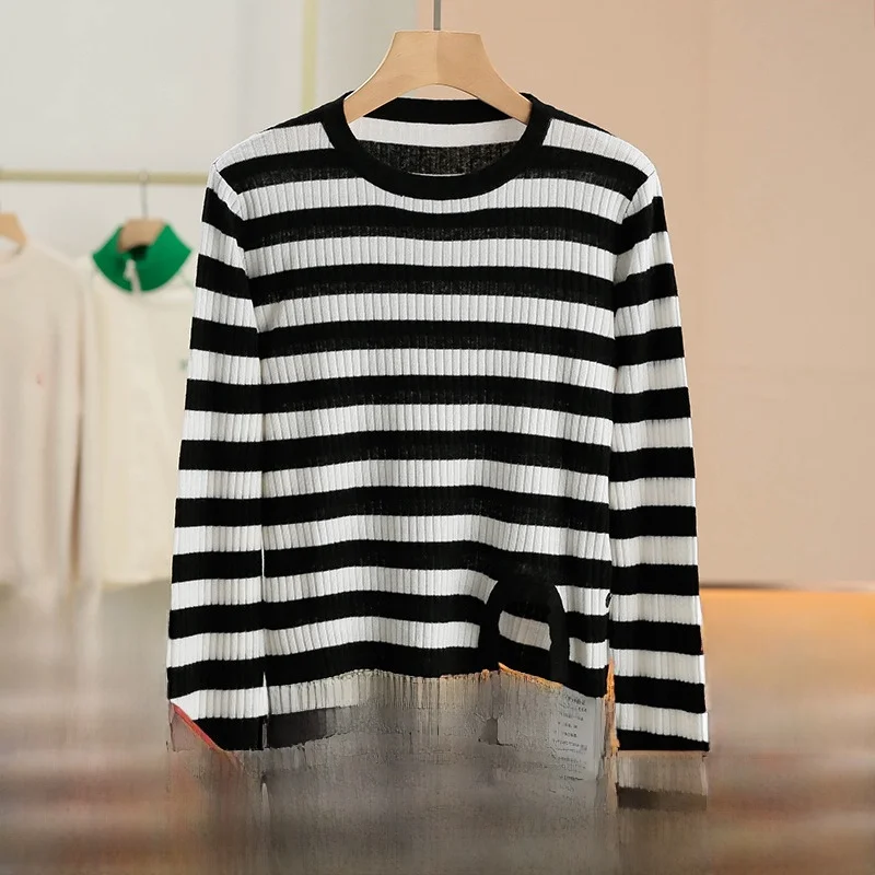 Xking [Hang * Qin] Удобная тонкая секция с шерстяной полосой вязки ~ Зимняя одежда 2024