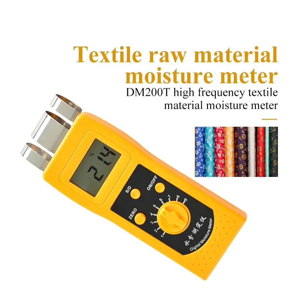 

Textile Materials Moisture DM200T Portable Digital Moisture Meter for Textile Raw Materials Moisture Content Analyzer