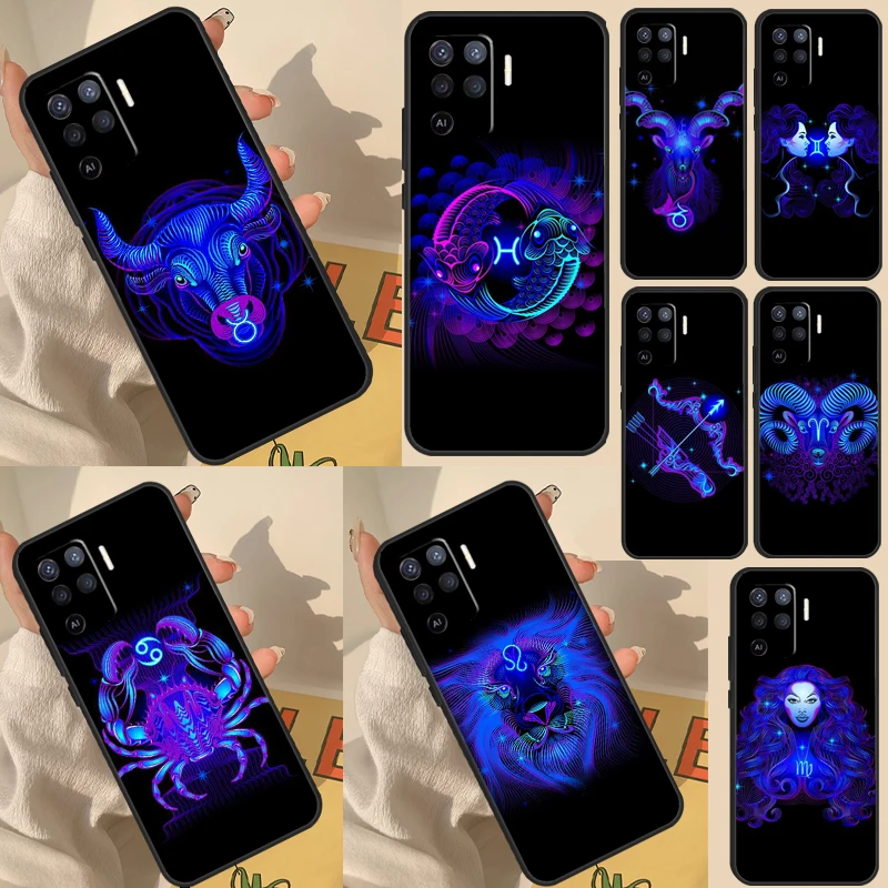 

Двенадцать созвездий для OPPO A74 A94 A54 A15 A3S A5S A52 A72 A83 A91 A93 A53S A5 A9 A31 A53 2020 чехол для телефона