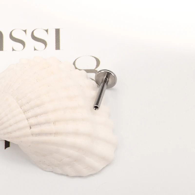 10pcs/lot ASTM F136 Titanium 16G 18G 20G Push In Plug Back Base Stud Earrings Lips Nose Piercing Tragus Body Jewelry Accessories