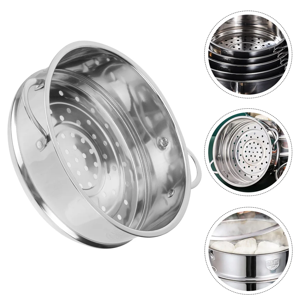

Steamer Pot Basket Stainless Dim Metal Pan Steel Sum Cookware Fish Steam Insertsaucepans Soup Steaming Induction