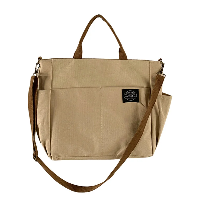 

2023 Корейская Повседневная Вместительная женская сумка-тоут в стиле Ins, модная холщовая ручная сумка через плечо, японская сумка через плечо