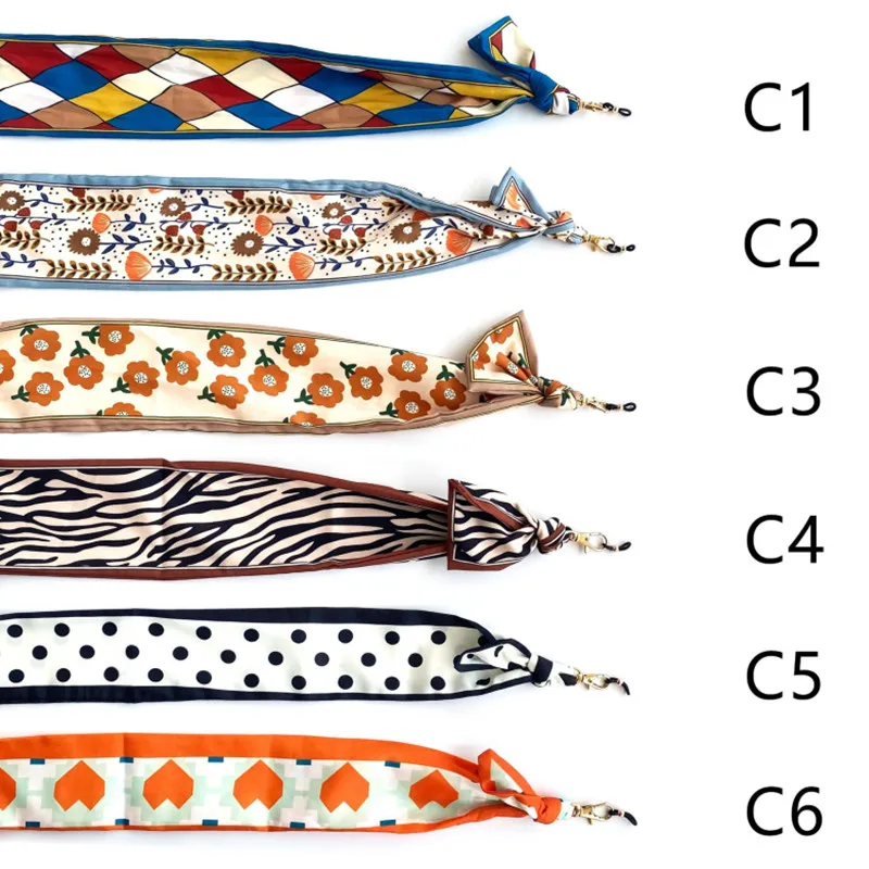 

Silk Ribbon Glasses Chain Hanging Neck Scarf Mask Lanyard Multifunction Sunglasses Mask Rope Eyewear Accessories