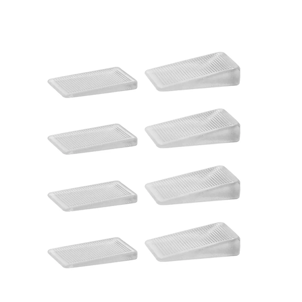 

8pcs Durable Table Shims Clear Door Wedges Simple Door Wedges Furniture Levelers for Office Home Furniture