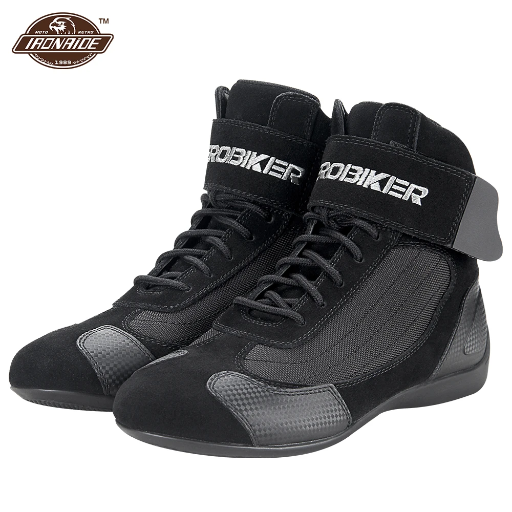 

Мужские мотоциклетные ботинки, дышащая мотоциклетная обувь, мотоциклетные ботинки с защитой от падения, мотоциклетные ботинки для верхово...