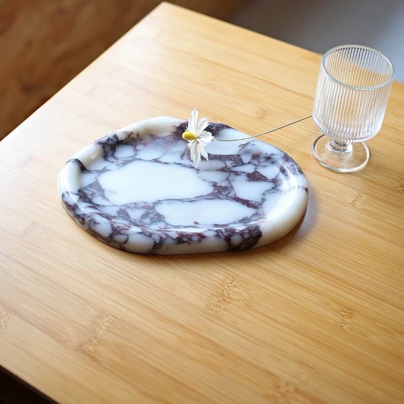 Роскошный поднос в форме фиолетового мрамора облака
