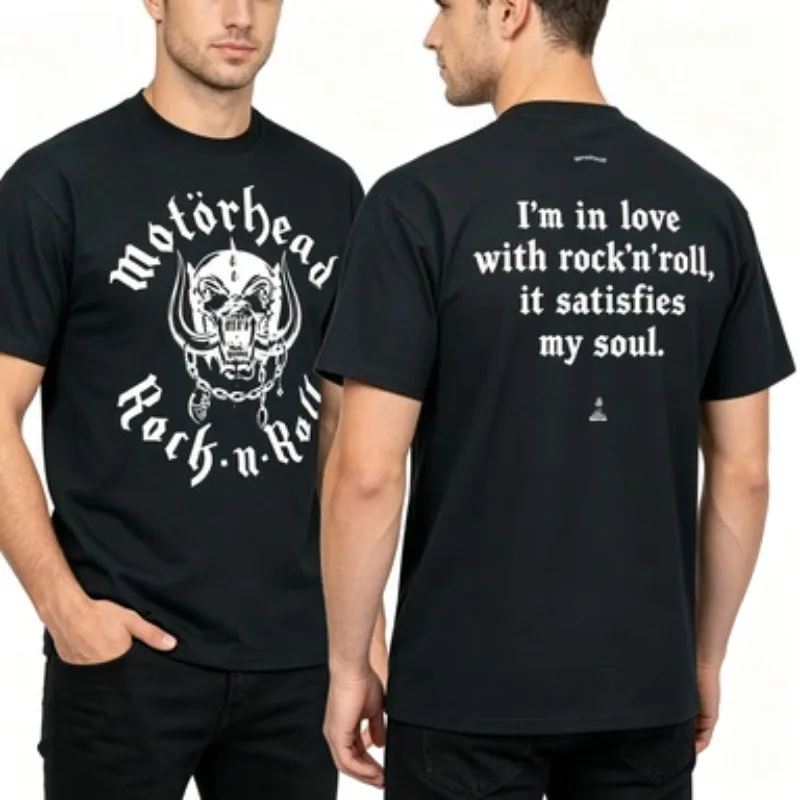 Фото Футболка унисекс Motörhead с принтом в стиле рок-н-ролл, повседневная футболка с изображением хэви-метал группы №3
